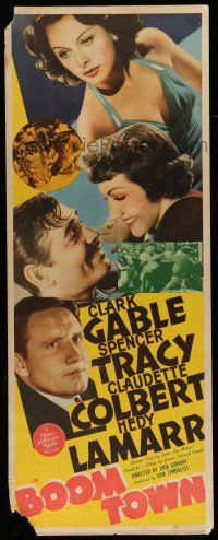 6y463 BOOM TOWN insert '40 Clark Gable, Spencer Tracy, Claudette Colbert, sexy Hedy Lamarr
