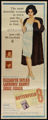 6y474 BUTTERFIELD 8 insert '60 callgirl Elizabeth Taylor, most desirable and easiest to find!