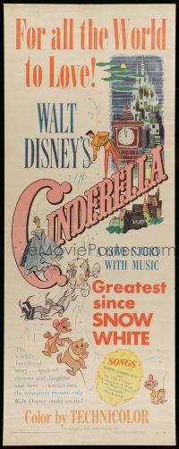 6y487 CINDERELLA insert '50 Walt Disney classic romantic musical fantasy cartoon!