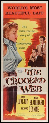 6y501 CROOKED WEB insert '55 different art of sexy undercover bad girl Mari Blanchard!