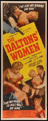 6y504 DALTONS' WOMEN insert '50 Tom Neal, bad girl Pamela Blake would kill for her man!