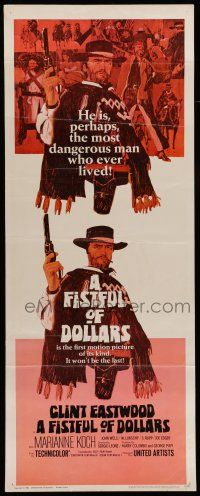 6y534 FISTFUL OF DOLLARS insert '67 Sergio Leone, Clint Eastwood is perhaps the most dangerous man