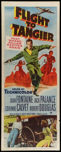 6y538 FLIGHT TO TANGIER 3D insert '53 Joan Fontaine & Jack Palance in new perfected Dynoptic 3-D!