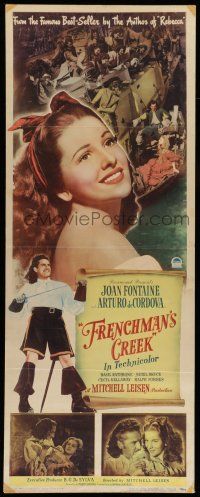 6y549 FRENCHMAN'S CREEK insert '44 c/u of pretty Joan Fontaine, swashbuckler Arturo de Cordova!