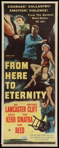 6y551 FROM HERE TO ETERNITY insert '53 Lancaster, Kerr, Sinatra, Reed, Clift, Fred Zinnemann