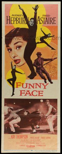 6y553 FUNNY FACE insert '57 sexy Audrey Hepburn close up & full-length + Fred Astaire!