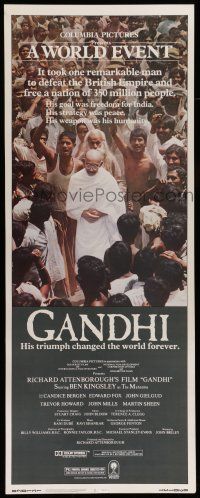 6y555 GANDHI insert '82 Ben Kingsley as The Mahatma, directed by Richard Attenborough!
