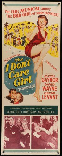 6y586 I DON'T CARE GIRL insert '52 great full-length art of sexy showgirl Mitzi Gaynor!