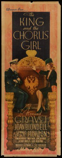 6y612 KING & THE CHORUS GIRL insert '37 sexy Joan Blondell with top hat, Groucho Marx wrote it!
