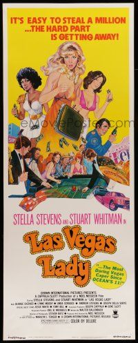6y625 LAS VEGAS LADY insert '75 sexy art of gambling gangster gals, it's easy to steal a million!