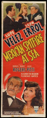 6y669 MEXICAN SPITFIRE AT SEA insert '42 artwork of Lupe Velez, Buddy Rogers, Zasu Pitts