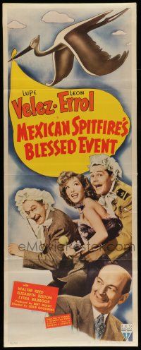6y671 MEXICAN SPITFIRE'S BLESSED EVENT insert '43 Lupe Velez, Leon Errol