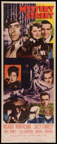 6y683 MYSTERY STREET insert '50 John Sturges, Ricardo Montalban, sexy film noir artwork!
