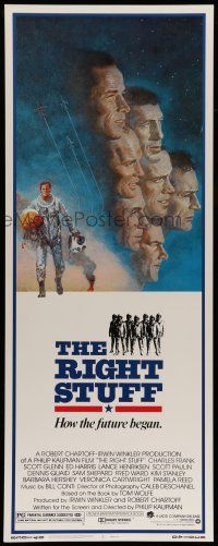 6y720 RIGHT STUFF insert '83 great Tom Jung montage art of the first NASA astronauts!