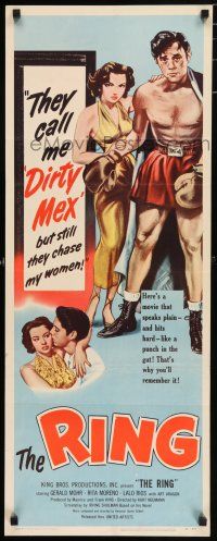 6y721 RING insert '52 Rita Moreno, Mexican boxing, I was slaughtered to please the crowd!