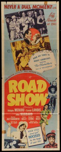 6y723 ROAD SHOW insert '41 Hal Roach musical comedy, Adolphe Menjou, Carole Landis