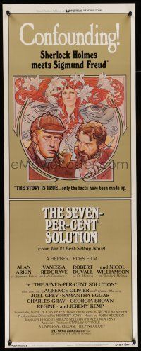 6y737 SEVEN-PER-CENT SOLUTION insert '76 Alan Arkin, Robert Duvall, Redgrave, great Struzan art!