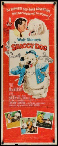 6y738 SHAGGY DOG insert '59 Disney, Fred MacMurray in the funniest sheep dog story ever told!