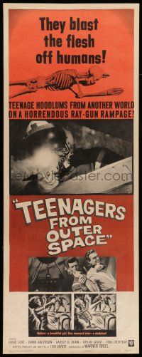 6y777 TEENAGERS FROM OUTER SPACE insert '59 thrill-crazed hoodlums on a horrendous ray-gun rampage!