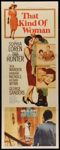 6y786 THAT KIND OF WOMAN insert '59 images of sexy Sophia Loren, Tab Hunter & George Sanders!
