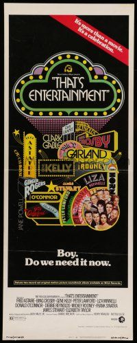 6y787 THAT'S ENTERTAINMENT insert '74 classic MGM Hollywood scenes, it's a celebration!