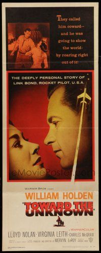 6y804 TOWARD THE UNKNOWN insert '56 William Holden & Virginia Leith in sci-fi space travel!