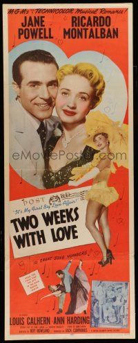 6y812 TWO WEEKS WITH LOVE insert '50 full-length image of sexy Jane Powell, Ricardo Montalban!