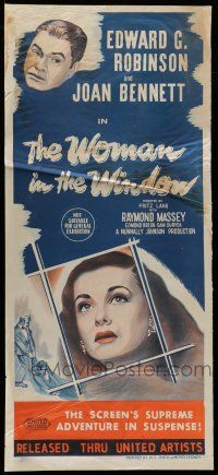 6z043 WOMAN IN THE WINDOW Aust daybill R40s Fritz Lang, Edward G. Robinson, Joan Bennett!