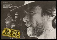 6z097 PALE RIDER Czech 14x20 '88 cowboy Clint Eastwood, cool Zdenek Ziegler art of many guns!