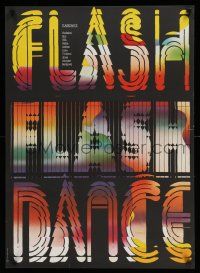 6z105 FLASHDANCE Czech 23x32 '87 cool completely different title artwork by Zdenek Ziegler!