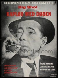 6z393 BIG SHOT Danish '77 cool different smoking image of Humphrey Bogart!
