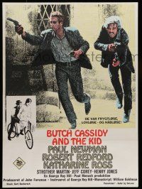 6z396 BUTCH CASSIDY & THE SUNDANCE KID Danish '69 Paul Newman, Robert Redford, Katharine Ross