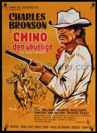 6z401 CHINO Danish '73 different art of Charles Bronson with rifle by Lundvald!