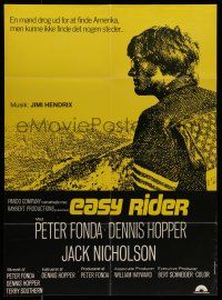 6z418 EASY RIDER Danish '69 directed by Dennis Hopper, art of Peter Fonda!