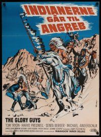 6z423 GLORY GUYS Danish '65 Sam Peckinpah, riding hell-bent for the big brawl, Wenzel battle art!