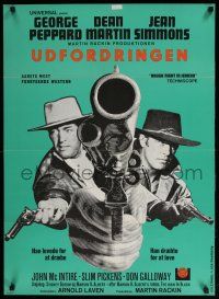 6z473 ROUGH NIGHT IN JERICHO Danish '67 different image of Dean Martin & George Peppard!