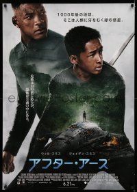 6z644 AFTER EARTH advance DS Japanese 29x41 '13 image of Will Smith & son Jaden Smith!