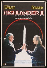 6z167 HIGHLANDER 2 Turkish '91 great artwork of immortals Christopher Lambert & Sean Connery!