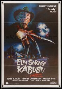 6z171 NIGHTMARE ON ELM STREET Turkish '84 Wes Craven, different art of Freddy Krueger by Sahin!