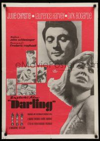 6z535 DARLING Yugoslavian 20x27 '65 Julie Christie, Laurence Harvey, Dirk Bogarde, Schlesinger!