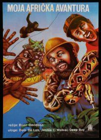 6z552 GOING BANANAS Yugoslavian 19x26 '87 cool different art of Dom Deluise, Jimmie Walker, Roy!