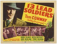 7a009 13 LEAD SOLDIERS TC '48 Tom Conway as detective Bulldog Drummond, bad girl pointing gun!