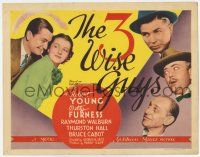 7a003 3 WISE GUYS TC '36 Robert Young & pretty con woman Betty Furness, written by Damon Runyon!