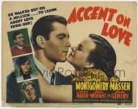 7a018 ACCENT ON LOVE TC '41 George Montgomery left his wife & riches for poor beautiful Osa Massen!