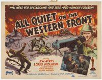 7a036 ALL QUIET ON THE WESTERN FRONT TC R50 Lew Ayres in a story of blood, guts and tears!