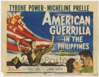 7a042 AMERICAN GUERRILLA IN THE PHILIPPINES TC '50 Tyrone Power, Micheline Prelle, Fritz Lang!