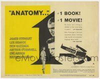 7a044 ANATOMY OF A MURDER TC '59 Otto Preminger, classic Saul Bass dead body silhouette art!
