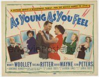 7a067 AS YOUNG AS YOU FEEL TC '51 sexy Marilyn Monroe, Woolley, Ritter, Jean Peters, David Wayne