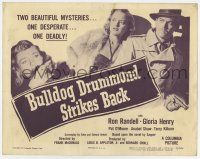 7a167 BULLDOG DRUMMOND STRIKES BACK TC '47 two beautiful mysteries, one desperate, one DEADLY!