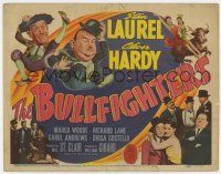 7a169 BULLFIGHTERS TC '45 great wacky artwork & photos of Stan Laurel & Oliver Hardy!